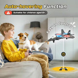 3-Speed Mode Airplane Drone for Kids Remote Control Plane Fighter Jet with Light, Auto Hovering, 360° Flip, Black Finish