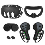 10-In-1 Soft Silicone Controller Case for Meta Quest 3 /3S Headset Grip Protector with Battery Cover for Quest 3/3S Accessories