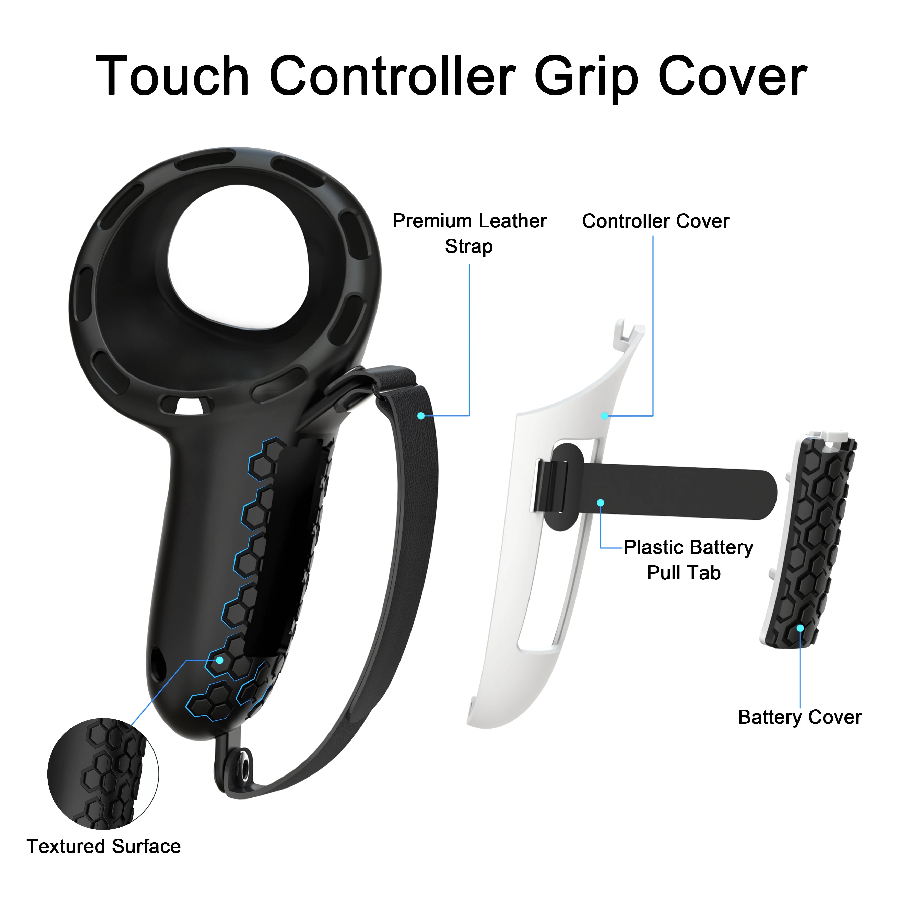 10-In-1 Soft Silicone Controller Case for Meta Quest 3 /3S Headset Grip Protector with Battery Cover for Quest 3/3S Accessories