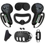 10-In-1 Soft Silicone Controller Case for Meta Quest 3 /3S Headset Grip Protector with Battery Cover for Quest 3/3S Accessories