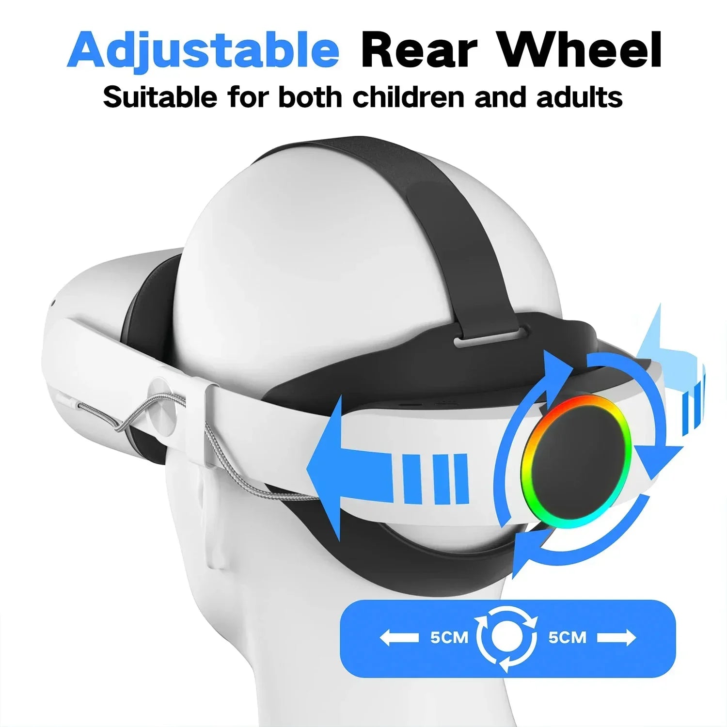 Elite Strap Whith Battery for Oculus Quest 2 VR Headset Adjustable Head Strap 10000Mah Power Bank for  Accessories