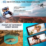 F35 GPS Drone with Camera, 4K Drone with 2-Axis Gimbal, Brushless Motor, Includes Carrying Case, Gray