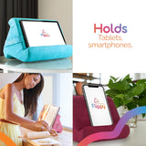 Original Tablet Pillow Stand & Ipad Holder, Gift for Book Lovers & Readers, Multi-Angle Stand with Storage for Lap, Desk & Bed, Compatible with Kindle, Fire, Ipad & Samsung, Def Leopard