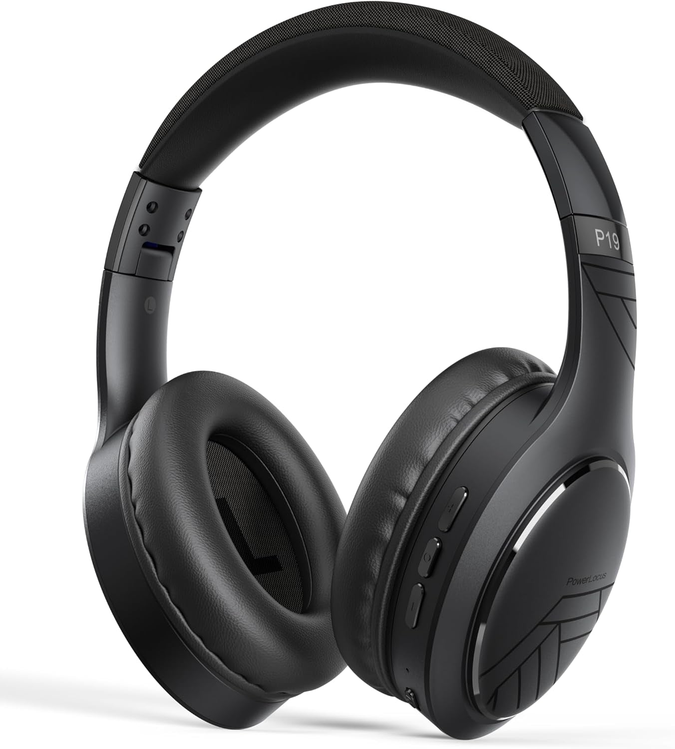 Bluetooth Over-Ear Headphones, Passive Noise Cancelling, 70Hrs Playtime, Foldable, Hi-Fi Deep Bass, Black