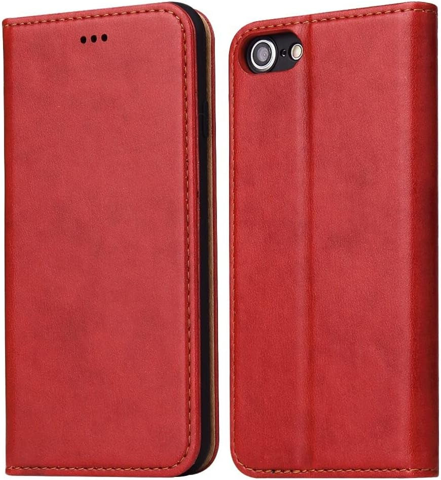 Wallet Case for Iphone SE 2020,For Iphone 7,Iphone 8 Case,Premium Magnetic Wallet PU Leather with Stand Card Holders Folio Flip Cover for Iphone 7/Iphone 8/Iphone SE 2020-Red