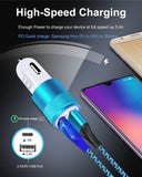 4Pack Type C Chargers, 20W PD Charger Block+30W Car Charger+2 X 60W USBC to USB-C Cables Quick Charge 3.0 C Charger for Samsung Galaxy S21+ Ultra 5G S20 A51 A71 Note 21 Google Pixel 6 5 4A 4XL, Moto