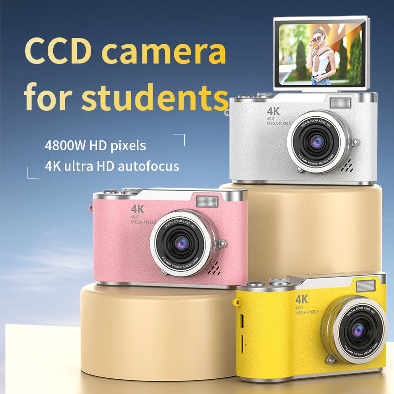 Digital Camera 4K 48MP Photography Camera Video Camcorder Rechargeable Cameras 2.4 Inch Screen Camcorder for Kid Adult Beginners
