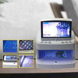 V100 Money Detector UV/MG/IR/WM Bill Cash Checker Multi Currency Banknote Counterfeit Verifier Machine