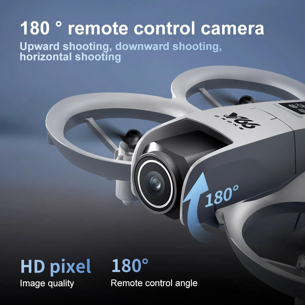 New V66 Mini Drone HD Camera 4K 1080P 180 ° Lens Wifi FPV Dron Professional Obstacle Avoidance Helicopter RC Quadcopter Toys