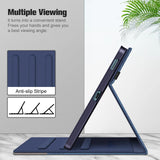 Case for Samsung Galaxy Tab S6 Lite 10.4 Inch 2024/2022/2020 with S Pen Holder, Multi-Angle Viewing Soft TPU Back Cover with Pocket Auto Wake/Sleep,Denim Indigo