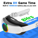 Elite Strap Whith Battery for Oculus Quest 2 VR Headset Adjustable Head Strap 10000Mah Power Bank for  Accessories
