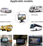2Pcs Wireless Vehicle Backup Cameras plus 7" Monitor Parking Assistance System for Rv/Suv/Van/Pickup/Truck/Trailer Rear/Side/Front View System Switchable