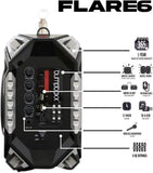 Bluetooth Boombox Flare6 Black | Retro Boombox with Bluetooth Speaker | Includes Rechargeable Lithium Battery, Carrying Strap & Remote | Quality Loud Sound with Bass