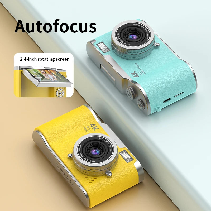 Digital Camera 4K 48MP Photography Camera Video Camcorder Rechargeable Cameras 2.4 Inch Screen Camcorder for Kid Adult Beginners
