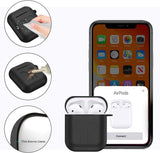 KHTONE Airpods Case, 12 in 1 Silicone Airpods Accessories Set Protective Cover, Compatible with Apple Airpods Charging Case,Watch Band Airpods Holder/Ear Hooks/Keychain//Carrying Box