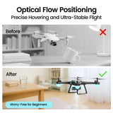 Drones for Kids with 1080P Camera, Lightweight  WF13 Upgraded Quadcopter Beginners, One-Key Takeoff, Optical Flow Hover, 2 Batteries, Black