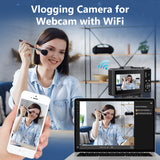 64MP Digital Camera for Photography 4K Video Vlogging Camcorder Youtube Webcam Cameras 18X Digital Zoom Camera 3" Flip Screen