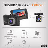 Q08 1080P Dash Camera with G-Sensor 170 Degree Wide Angle Lens Dashcam Vehicle Recorder Super Night Vision Dvr