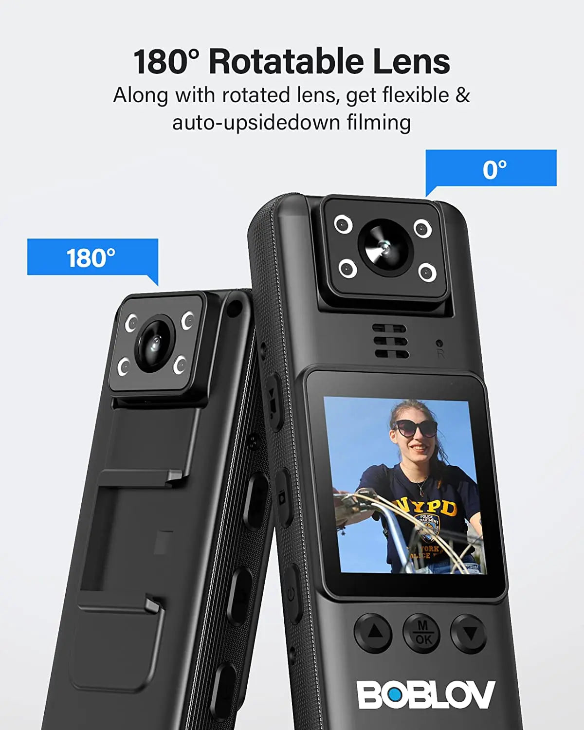 Mini Camera A23 HD1080P 180 Rotating Len Video Recorder Infrared Night Vision Small Camcorder Police Body Cam
