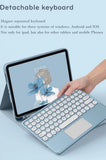 Ipad 10Th Generation 2022 Keyboard Case with Touchpad Cute round Key Color Keyboard Ipad 10 10.9 Inch Detachable Touch Keyboard Slim Smart Cover with Pencil Holder