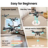 Drones for Kids with 1080P Camera, Lightweight  WF13 Upgraded Quadcopter Beginners, One-Key Takeoff, Optical Flow Hover, 2 Batteries, Black