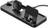 Portable 3 in 1 Charging Station for Apple Devices Foldable for Apple Watch 7/6/SE/5/4/3/2/1 for Iphone Airpods Pro3/2/1 Charging Stand Black