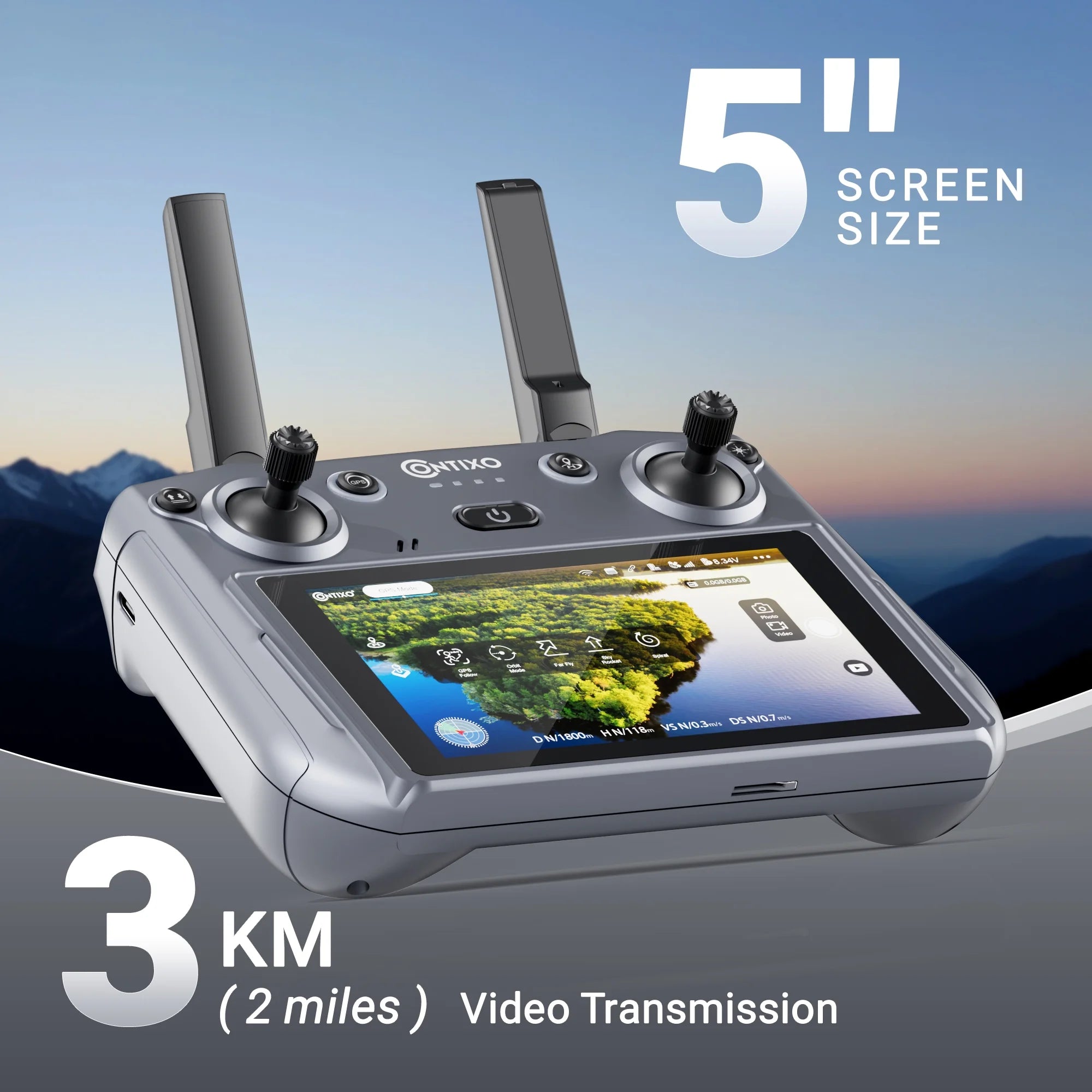 F29 Altura MAX 4K Aerial Drone with Camera, 3-Axis Gimbal Cinematic Drones for Adults with Remote & Case, Black