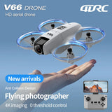 V66 Mini Drone 4K Profesional Dual Camera Headless Mode Obstacle Avoidance Wifi FPV Dron 360° Flip RC Quadcopter Toys for Kids