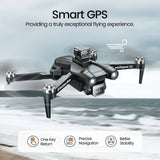 DEERC D75 GPS Drone with 4K Camera for Adults, Brushless Motor, Auto Return Home, 2 Batteries, Black