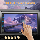 Car Stereo Compatible with Apple Carplay & Android Auto,  7 Inch Double Din Car Stereo with Bluetooth and Backup Camera, Touch Screen Car Radio with AM/FM, Voice Control, Mirror Link, A/V Input