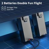 GPS Drone F194 with Camera for Adults 4K ,  Foldable Drone for Beginners with Auto Return Home, Optical Flow Positioning, Follow Me, Brushless Motor, 2 Batteries