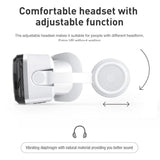 G04EB VR Glasses 3D Virtual Reality Glasses Google Cardboard Box Stereo Mic Headset Helmet for 5.5-7.2" Phone,Support Joystick