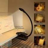 Book Light Rechargeable, Clip-On LED Reading Light for Books, Luminolite Eye-Care Book Light for Reading in Bed, Reading Lamp for Ereader/Laptop, Gifts for Book Lovers,Bookworms,Kids(Black)