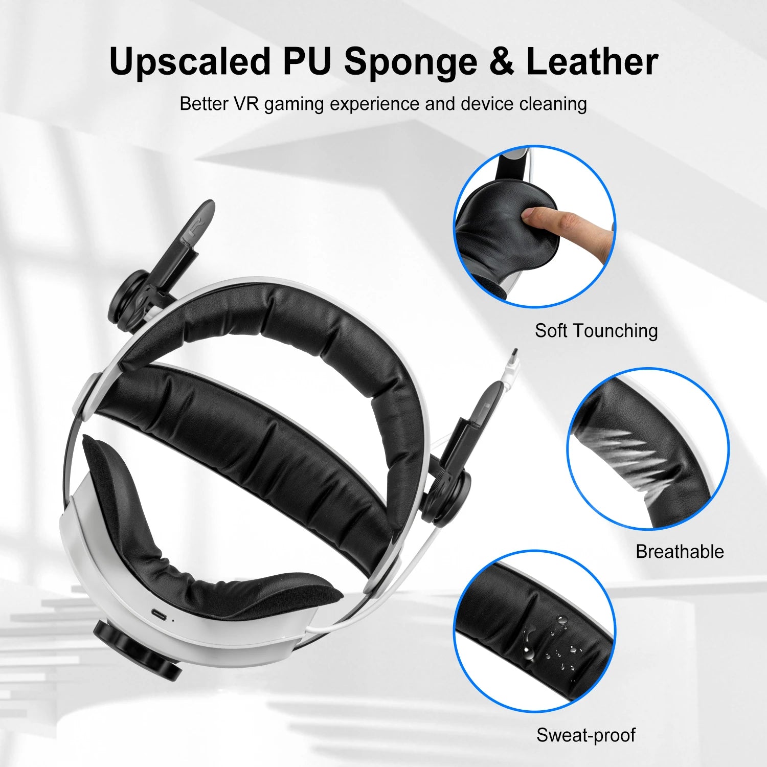 VR Head Strap  with Battery Pack 5000Mah Extend 2Hrs Playtime Head Strap Comfort Suitable for Kids & Adults