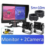 2CH 1920*1080P 7 Inch IPS Screen Car Truck Bus AHD DVR Monitor with Digital Video Recorder for Front Rear Reverse Backup Camera