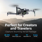 F29 Altura MAX 4K Aerial Drone with Camera, 3-Axis Gimbal Cinematic Drones for Adults with Remote & Case, Black