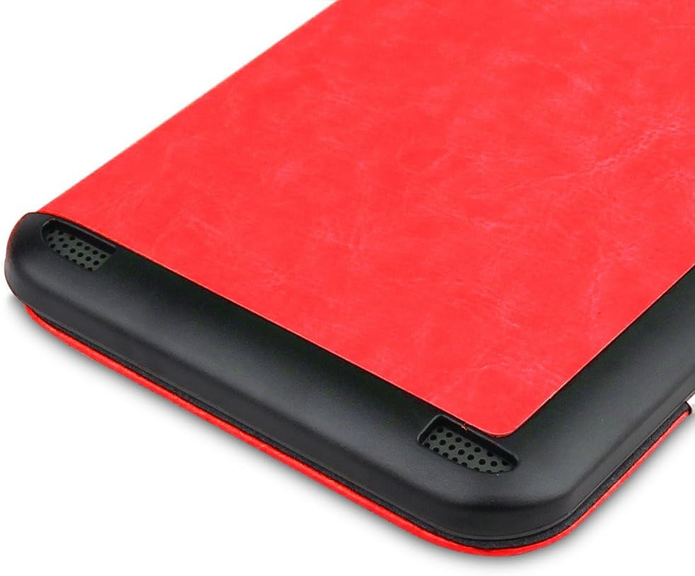 Case Cover for Amazon Kindle Keyboard (Kindle 3/ D00901) - Ultra Lightweight PU Leather Smartshell Cover for Amazon Kindle Keyboard(3Rd Generation) Tablet with 6" Display and Keyboard, Red