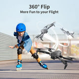 V8 with 1080P HD Camera for Adults and Kids for Adults and Children FPV RC Quadcopter with LED Lights and Optical Flow Sensor, 2 Batteries, Black