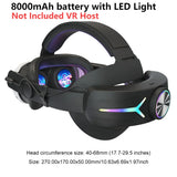 Head Strap  Quest 3 Comfort Sponge VR Headwear Charging Headset with Built-In 8000/6000Mah Batteries for VR Accessories