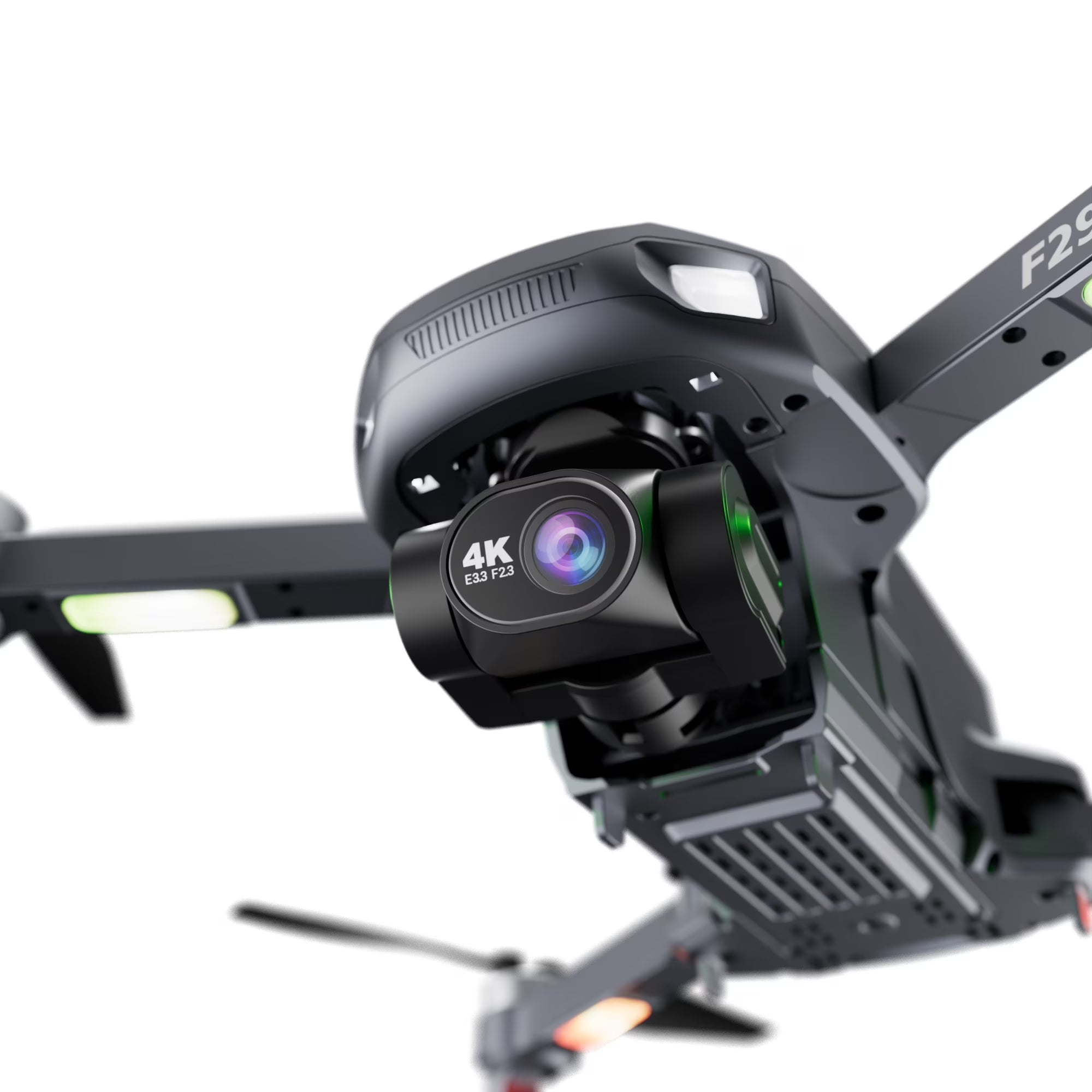 F29 Altura MAX 4K Aerial Drone with Camera, 3-Axis Gimbal Cinematic Drones for Adults with Remote & Case, Black