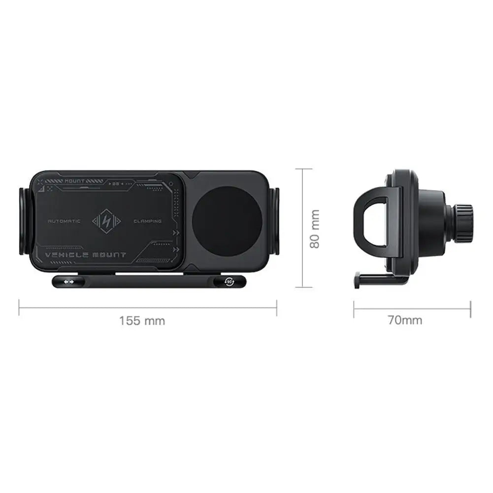 NEW High-End 360° Rotation Car Mobile Phone Holder  Cellphone Stand with Fast Wireless Charging Adapter Phone Mount
