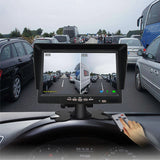 1920*1080 Recording DVR 2 Truck Backup Camera AHD Night Vision with 7" Vehicle Rear View Monitor Support SD Card