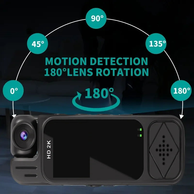 Portable Camera 2K Mini Sports Camera Digital Video Recorder Worn Police Small Bodycam Infrared Night Vision Sports DV Camcorder