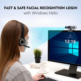 Mini Camera Webcam 2K for Laptop Computer Web Camera USB, Compatible Windows Hello Facial Recognition with Privacy Cover