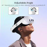 Head Strap 10000Mah Battery for Meta Quest 3/Quest 3S VR Headset Elite Strap Replacement Improve Comfort PD18W Fast Charging