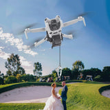 Payload Delivery Thrower for  Mini 4 Pro/Air 3 Universal Drone Remote Thrower Type C Charging for Fishing and Casting Farther