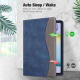 Case for Samsung Galaxy Tab S6 Lite 10.4 Inch 2024/2022/2020 with S Pen Holder, Multi-Angle Viewing Soft TPU Back Cover with Pocket Auto Wake/Sleep,Denim Indigo