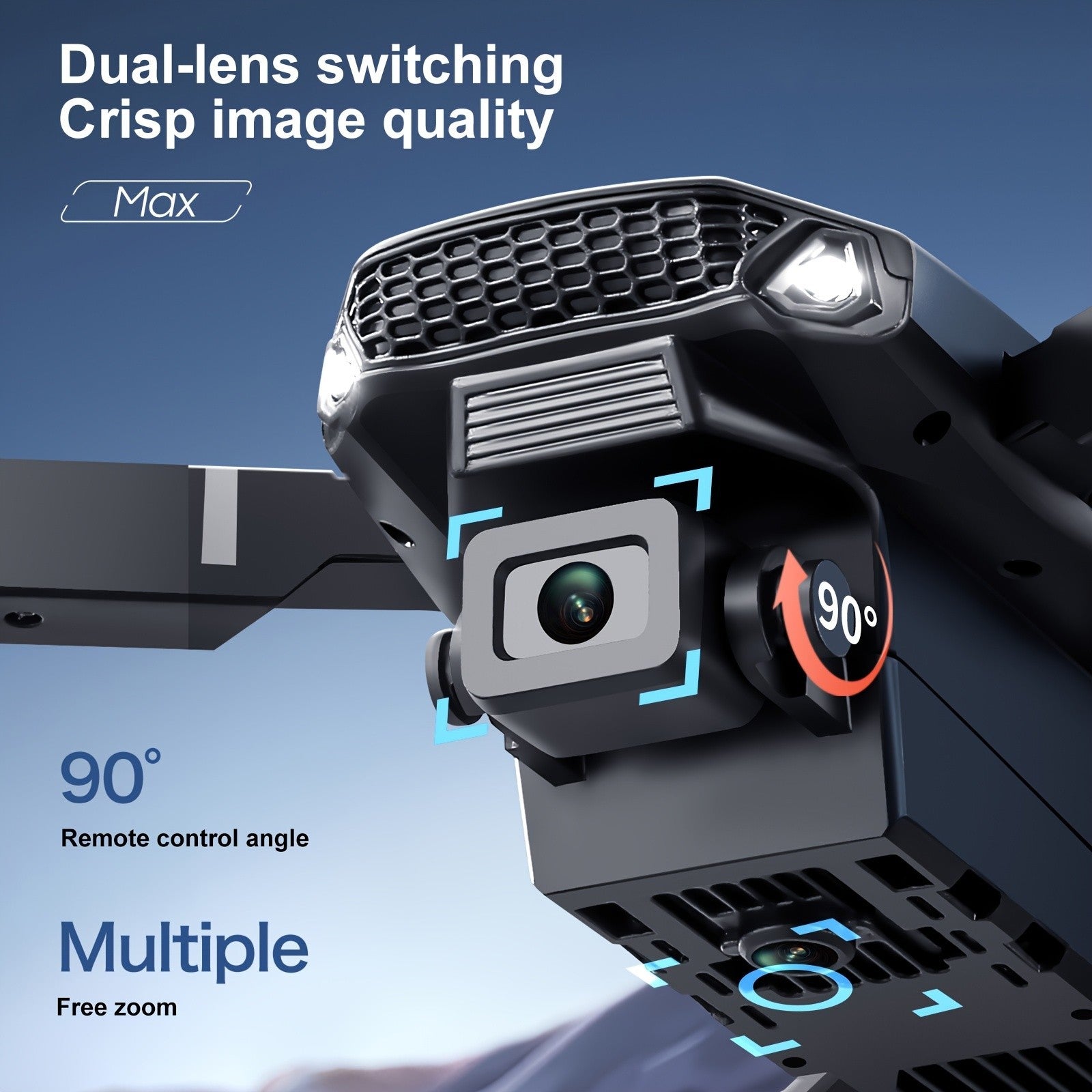 Drone 2026 4K HD Dual Camera Wifi FPV RC Foldable Quadcopter Remote with Screen