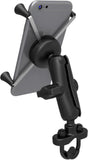 X-Grip Large Motorcycle Phone Mount with Handlebar U-Bolt Base, Medium Arm, Universal Bike & ATV Smartphone Holder RAM-B-149Z-UN10U