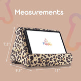 Original Tablet Pillow Stand & Ipad Holder, Gift for Book Lovers & Readers, Multi-Angle Stand with Storage for Lap, Desk & Bed, Compatible with Kindle, Fire, Ipad & Samsung, Def Leopard